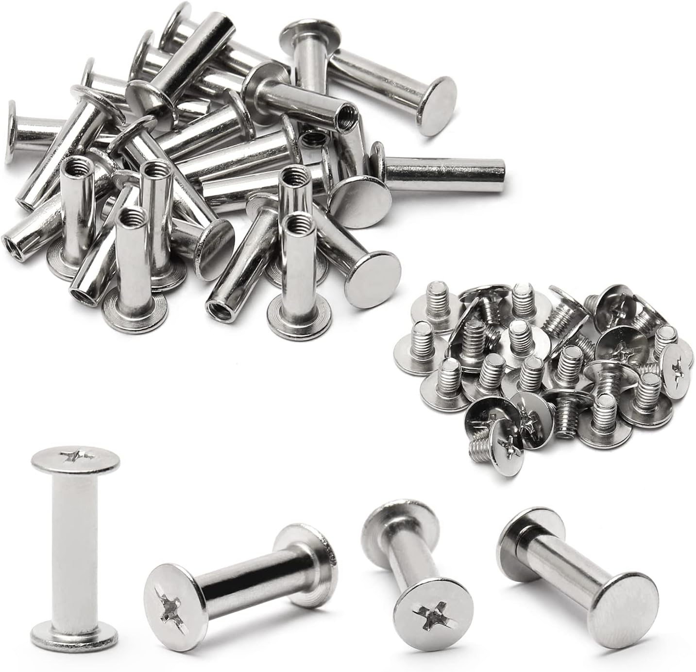 M4 Binding Screw, M4 x 18mm Nickel Plated Carbon Steel Cross Head
