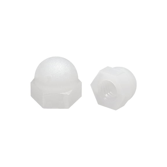 M4 Cap Nut Hex Acorn Dome Head Nuts for Screws Bolts Nylon White 20 Pcs