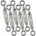 thumbnail image 1 of M4 Eye & Eye/O to O Turnbuckle 304 Stainless Steel, Hardware Kit for Wire Rope Tension Heavy Duty, for Sun Shade, Tent Installation, Anti-Rust, 6 Packs, 1 of 5
