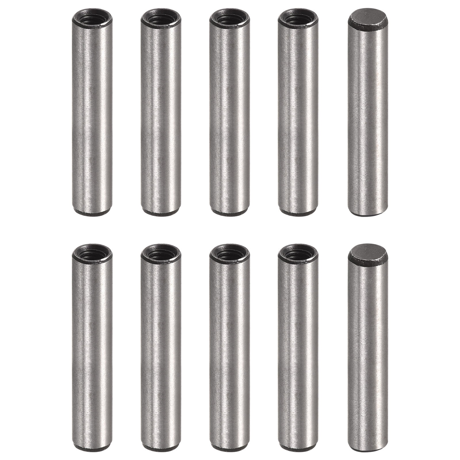 M4 Internal Thread Dowel Pin 10 Pack 6x30mm Chamfering Flat Carbon