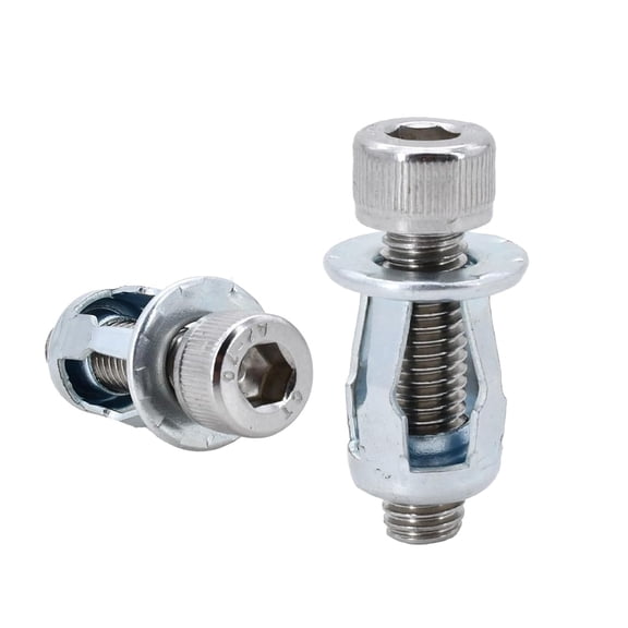 M4 M5 M6 M8 Hex Screw Nut Petal Shape Metal Insert Rivet Nut Kits Expansion Clamp Panel Lock Fix Nuts(Socket Head Silver,M4x20(5Pcs))