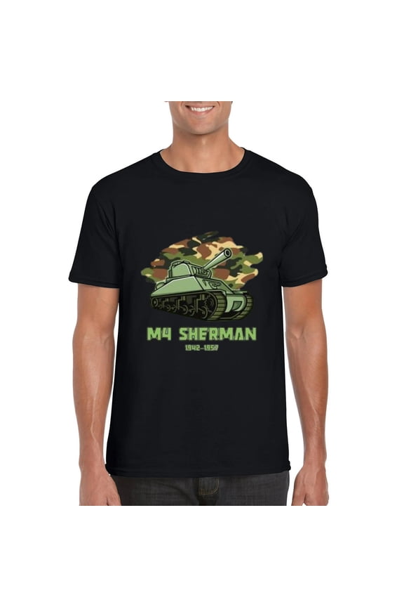 M4 Sherman German Tank WWII Captured Panzer Military War T-Shirt, for men & women, up to size 5XL