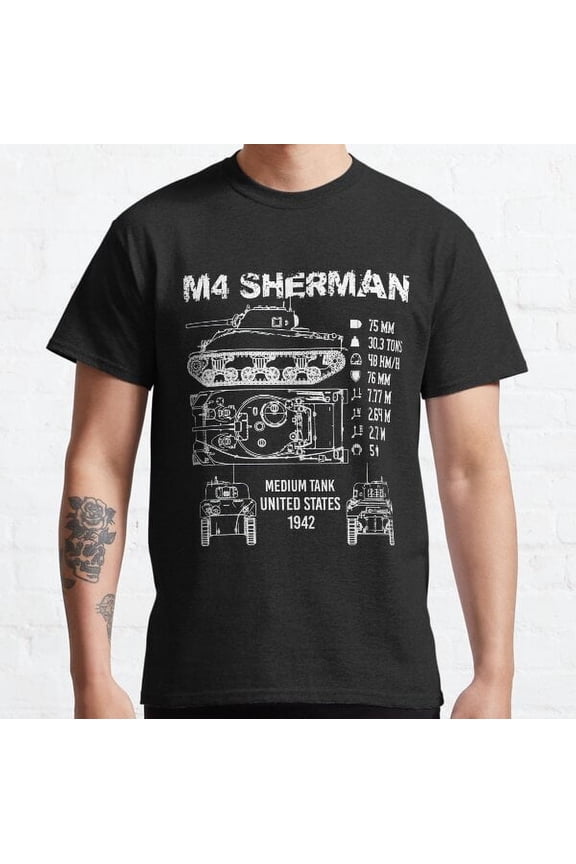 M4 Sherman Tank Specifications Classic T-shirt
