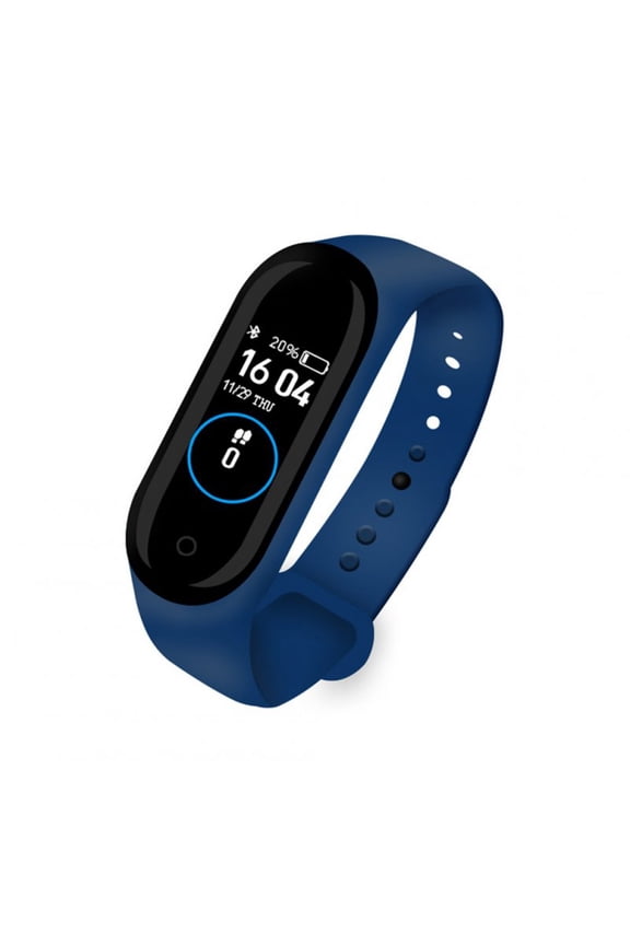 M4 Smart Bracelet, Fitness Tracker Watch with Heart Rate & Activity Monitor  Blue