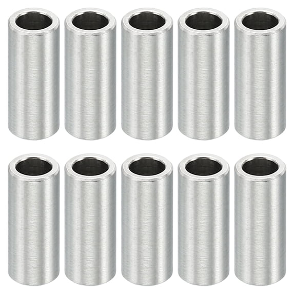 M4 Stainless Steel Spacers, 10 Pcs Metal Spacer Stainless Steel 4.1mm ID x 6mm OD x 14mm L Screw Standoff