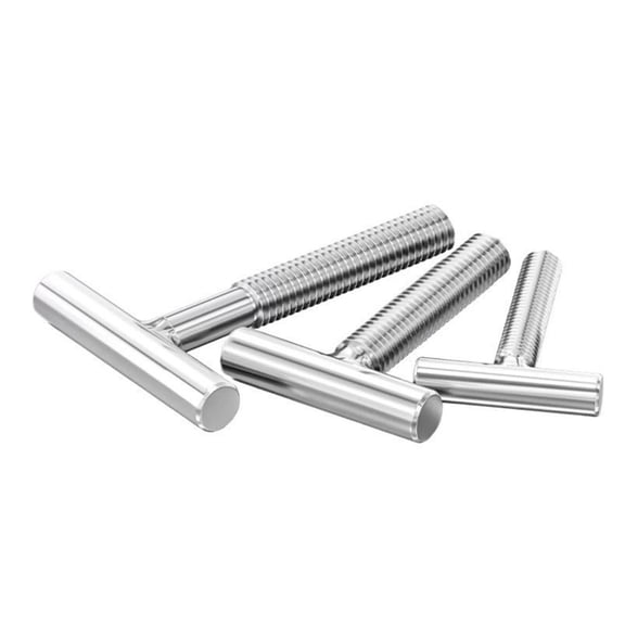 M4 Welding Screw, 10pcs 304 Stainless Steel T-Screws Mechanical Rod Handle for Industries Production