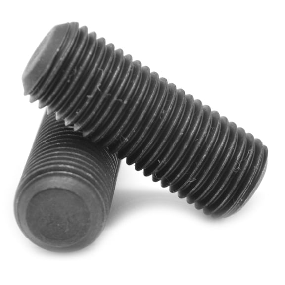 M4 x 0.70 x 10 MM Coarse Thread ISO 4026 / DIN 913 Class 45H Socket Set Screw Flat Point Alloy Steel Black Oxide Pk 100