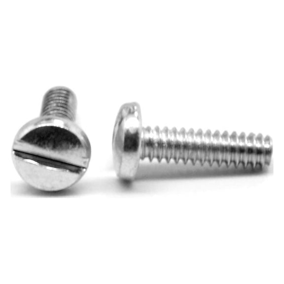 M4 x 0.70 x 8 Coarse Thread DIN 985A Machine Screw Slotted Pan Head Stainless Steel 18-8 Pk 100
