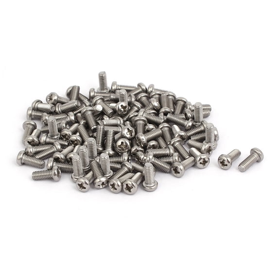 M4 x 10mm 304 Stainless Steel  Round Head Machine Screws Bolt 100pcs