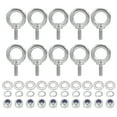 thumbnail image 1 of Uxcell Eye Bolt with Nut,304 Stainless Steel Lifting Shoulder Eyebolt Lift Thread Screws for Hanging M4 x 11mm 10, 1 of 5