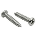 thumbnail image 1 of M4 x 20mm Phillips Pan Head Self Tapping Screws,304 Stainless Steel Phillips Drive Self Tapping Wood Screws,Silver(50pcs), 1 of 5