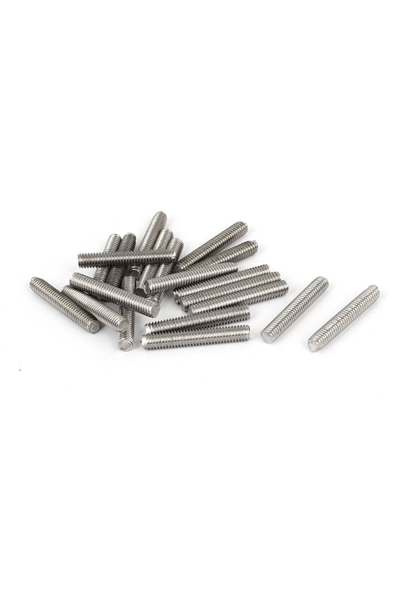 M4 x 25mm 304 Stainless Steel Fully Threaded Rod Bar Studs Fastener 20Pcs