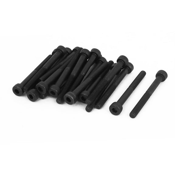 M4 x 40mm 12.9 Alloy Steel Hex Socket Head Cap Screws Bolts Black 20Pcs