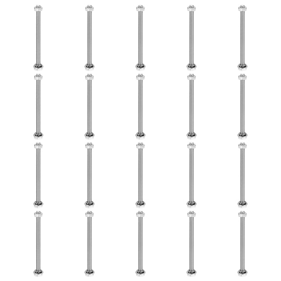 M4 x 55mm 304 Stainless Steel Hex Head Screws Bolts, Nuts, Flat & Lock Washers Assortment Kit, 20 Sets