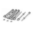 thumbnail image 1 of M4 x 55mm 304 Stainless Steel  Pan Head Screws Nuts w Washers 10 Sets, 1 of 4