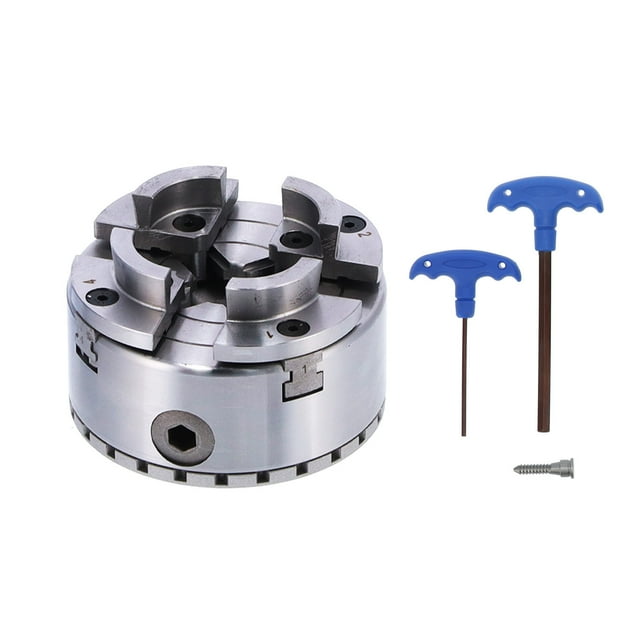 M40 4in 4-jaw Self-centering Lathe Chuck For Woodworking Metal Clamping 