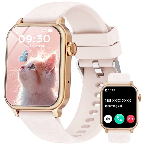 46mm Extra Large Battery Smartwatch, (Answer Make Calls/Standby Time 60 Days/100+ Sport Mode)fits for Android and iPhone Devices,perfect gift (Gold)