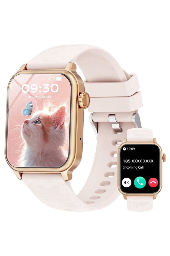 46mm Extra Large Battery Smartwatch, (Answer Make Calls/Standby Time 60 Days/100+ Sport Mode)fits for Android and iPhone Devices,perfect gift (Gold)