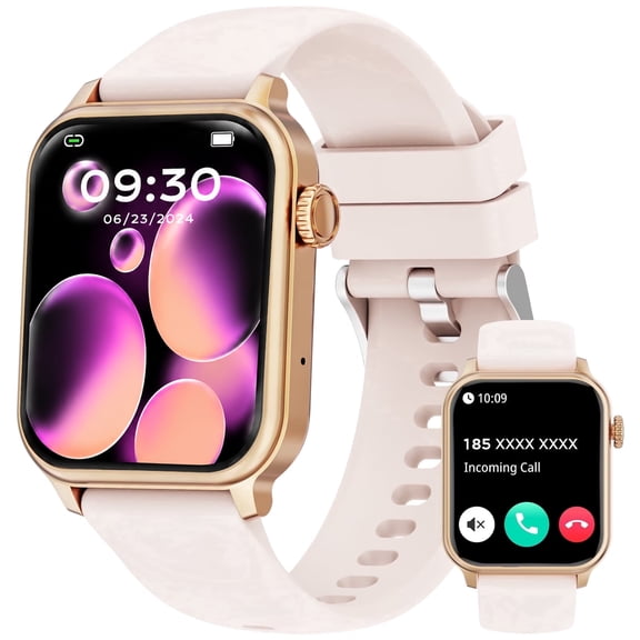46mm Extra Large Battery Smartwatch, (Answer Make Calls/Standby Time 60 Days/100+ Sport Mode)fits for Android and iPhone Devices,perfect gift (Gold)