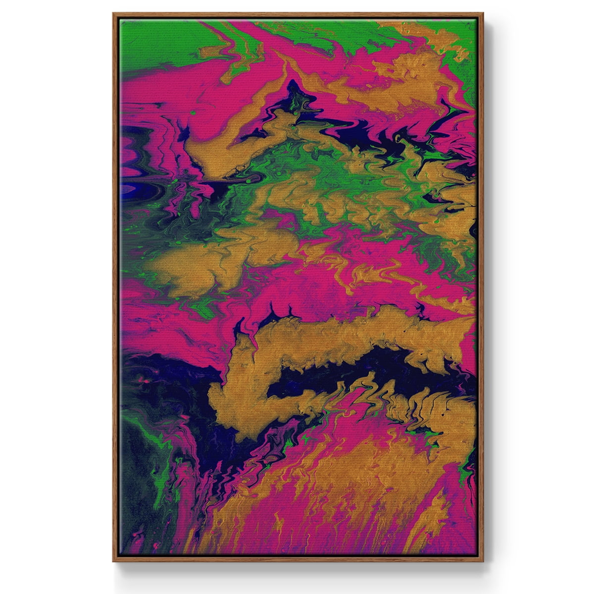 M48 Framed Premium Gallery Wrapped Canvas - Ready to Hang - 17 x 25 - Walnut Floating Frame
