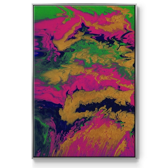 M48 Framed Premium Gallery Wrapped Canvas - Ready to Hang - 25 x 37 - Silver Floating Frame