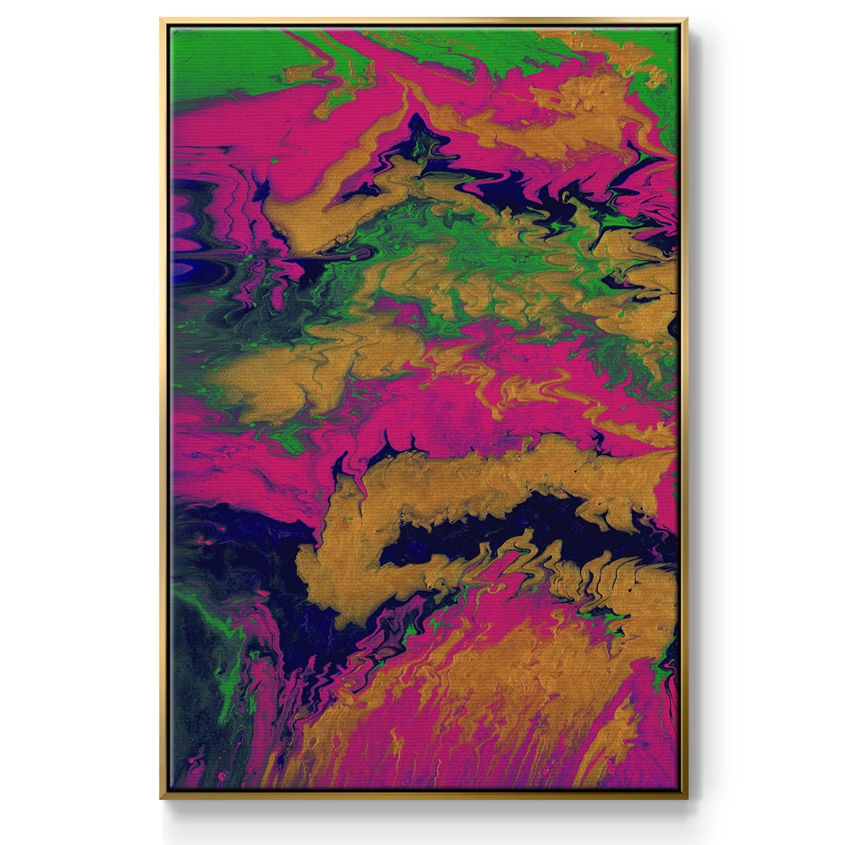 M48 Framed Premium Gallery Wrapped Canvas - Ready to Hang - 27 x 41 - Gold Floating Frame