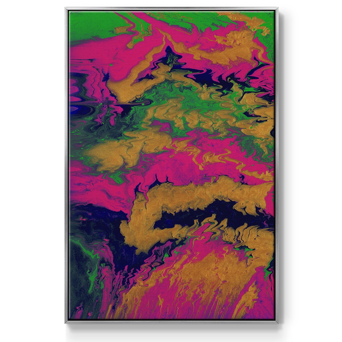 M48 Framed Premium Gallery Wrapped Canvas - Ready to Hang - 27 x 41 - Silver Floating Frame