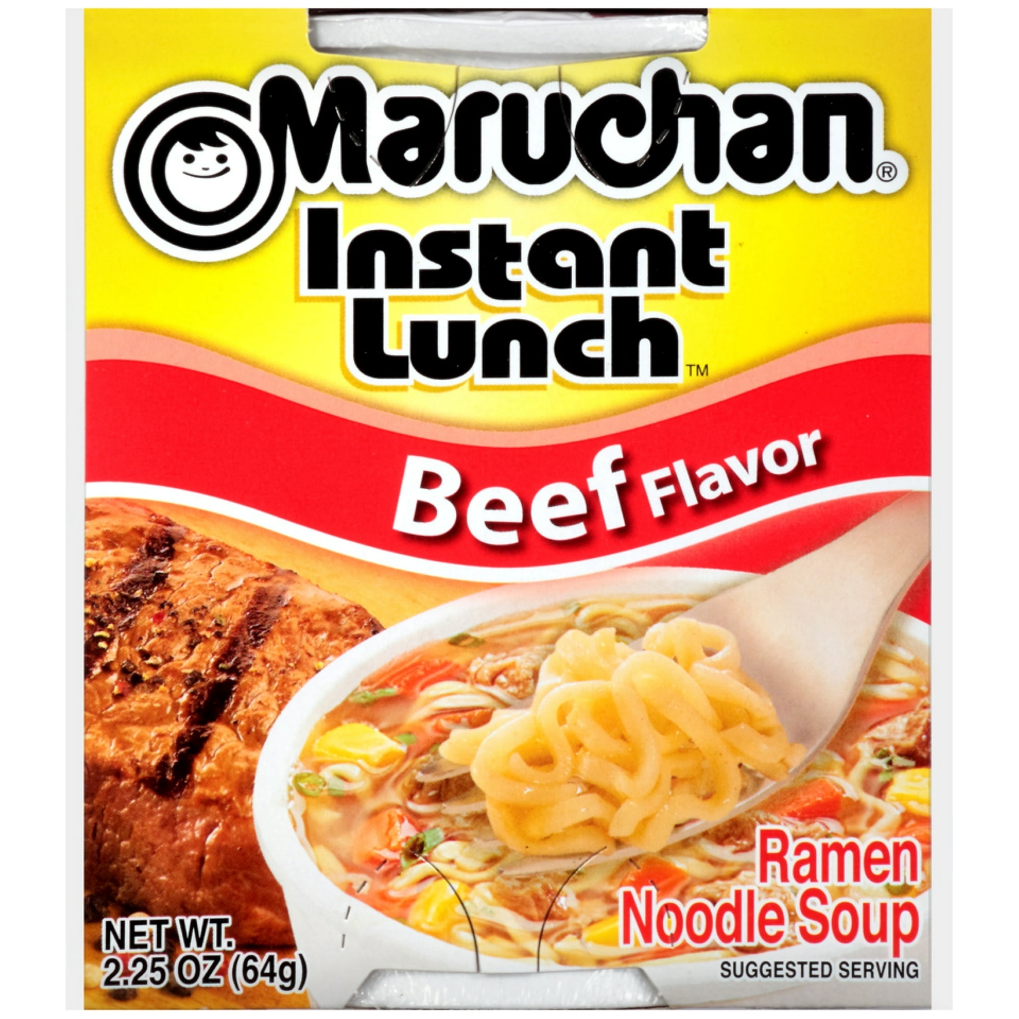 M4Noodles Site Instant Lunch Beef Flavor Noodle Soup, 2.25 oz (pack of 2)