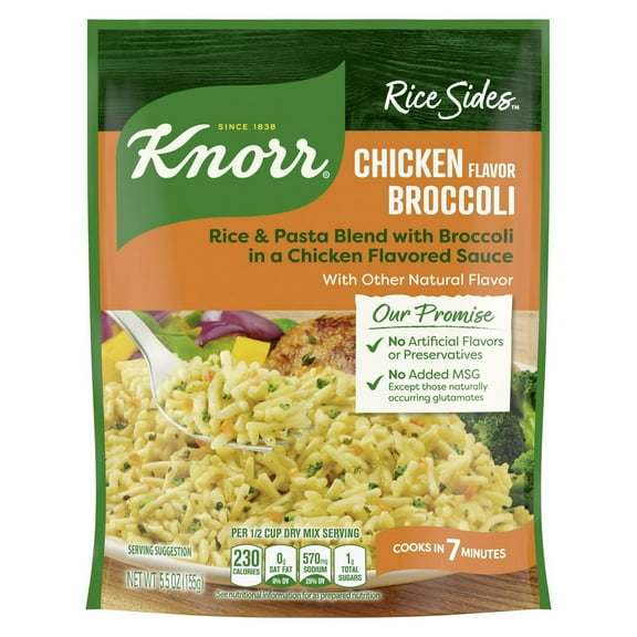 M4Noodles Site , No Artificial Flavors Creamy Chicken Broccoli Rice, 5.5 oz pack of 6