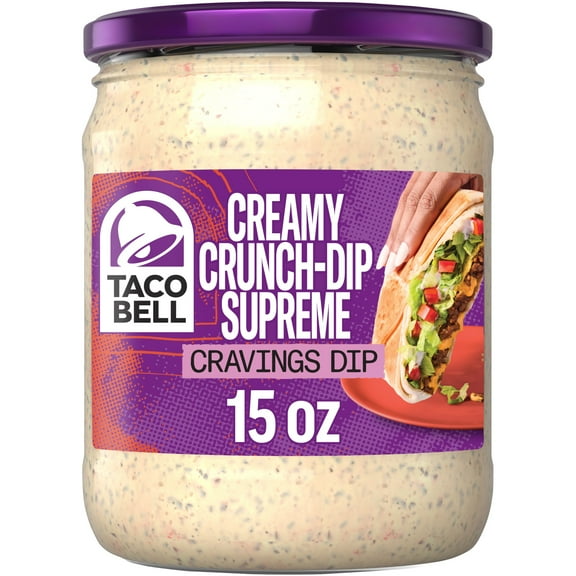 M4SpreadLicious Creamy Crunch-Dip Supreme Cravings Dip, 15 oz Plastic Jar, Pack of 2