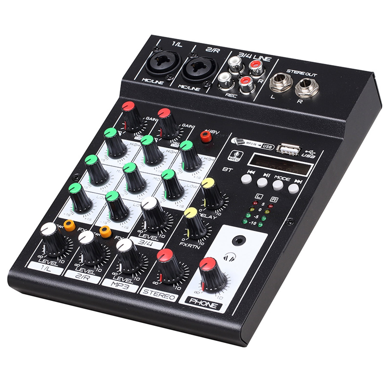 M4U Sound Console Professional Stereo 4way USB Audio DJ Mixer Sound