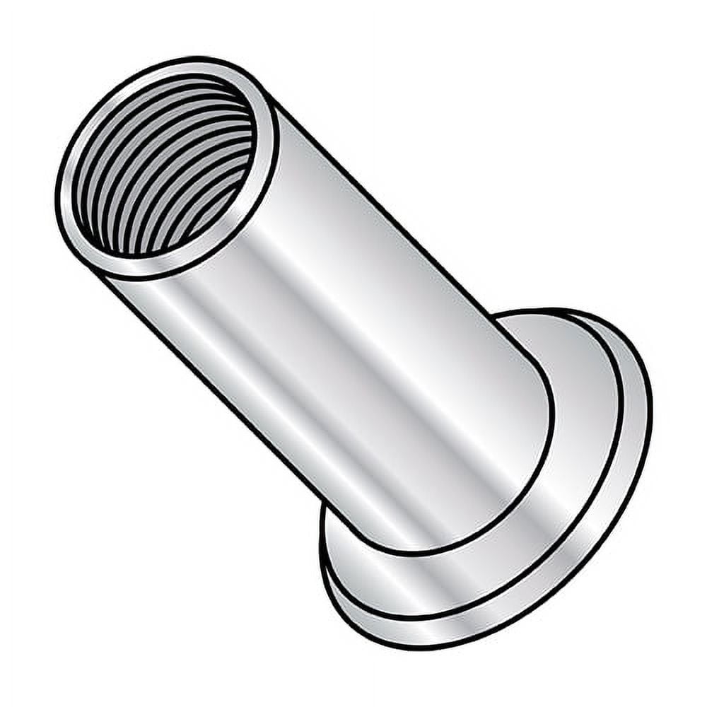M4X0.7X3.00 Metric Flat Head Rivet Nut Aluminum Cleaned and Polished NON-RIBBED (Pack Qty 2,000) BC-XA-M43.00