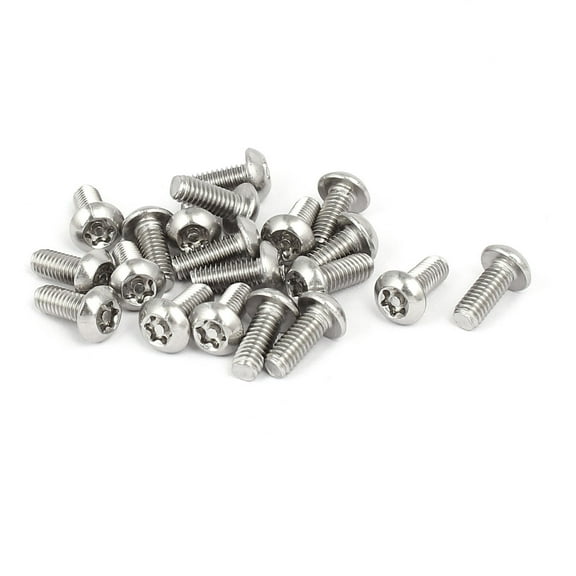 M4x10mm 304 Stainless Steel Button Head Torx Tamper Resistant Screws 20pcs