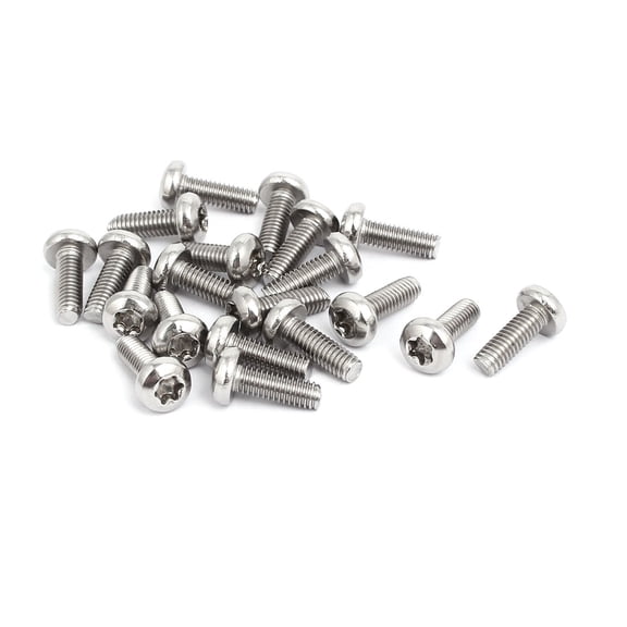 M4x12mm 304 Stainless Steel Button Head Torx Screws Bolts T20 Drive 20pcs