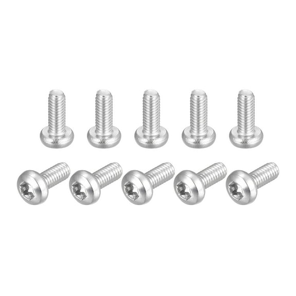 M4x12mm Torx Security Machine Screws, 10 Pack 316 Stainless Steel Pan Head Tamper Proof Screw Fasteners Bolts