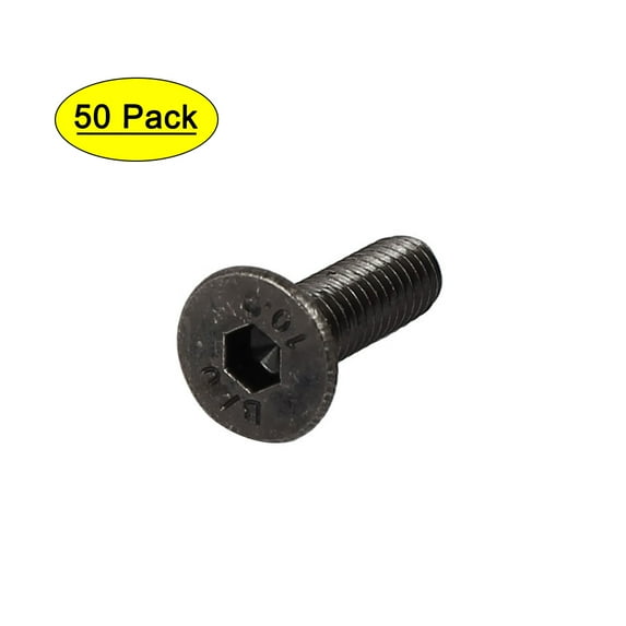 M4x14mm Black Nickle Plated Grade 10.9 Flat Head Hex Socket Cap Screw 50pcs
