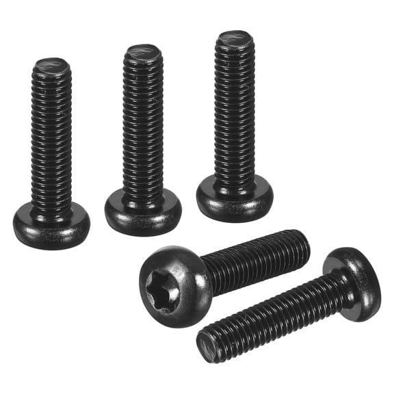 M4x20mm Pan Head Torx Security Screw - 50Pack - Good for Machinery - Carbon Steel Button Head Torx Bolt Star Drive Security Fasteners - Black