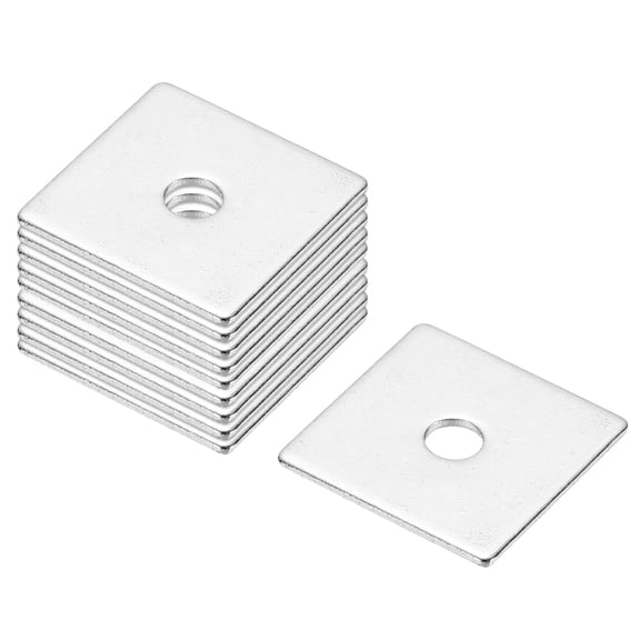 M4x20x1mm Square Washers, 24pcs Square Plate Washers Square Strut Washer Bearing Plate 304 Stainless Steel Flat Pad Spacer Hardware Fastener Nut Bolt Gasket