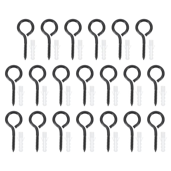 Uxcell Screw-in Hooks Self Tapping Screw with Expansion Bolt M4x20x50mm