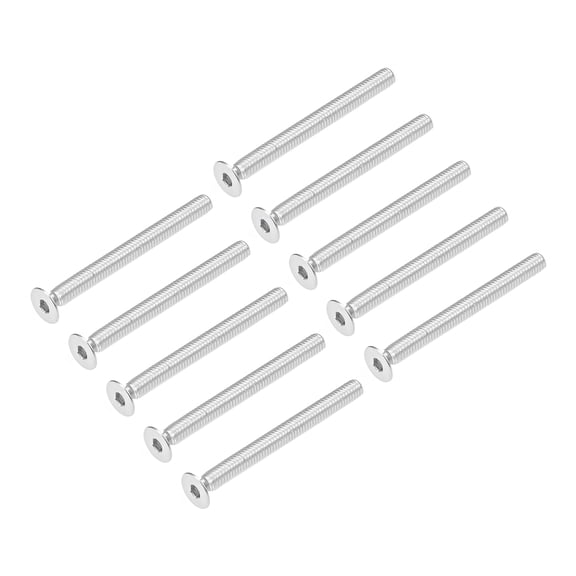 M4x40mm Flat Head Machine Screws Inner Hex Screw 304 Stainless Steel Bolts 30Pcs