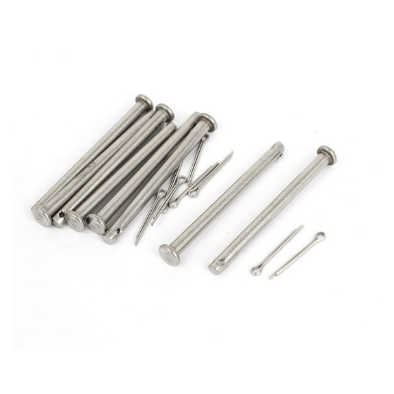 M4x50mm Flat Head 304 Stainless Steel Round Clevis Pins Fastener 8pcs