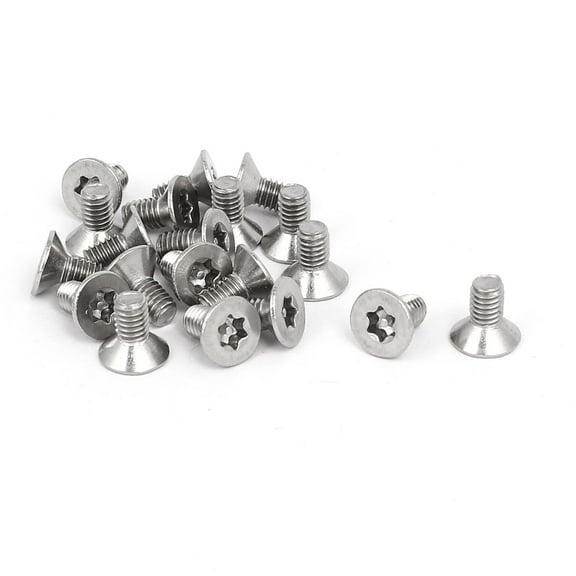 M4x8mm 304 Stainless Steel Torx Security Flat Head Anti Theft Screws 20pcs