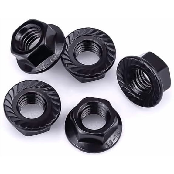 M5-0.8 Hex Serrated Flange Nuts, 304 Stainless Steel 18-8 Hexagon ...
