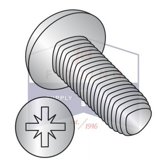 M5-0.8 x 25mm Din 7500C Metric Type Z Pan Thread Roll Screw Full Thd 18 8 Stain Steel Pass/Wax (Quantity: 750)