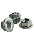 thumbnail image 1 of M5-0.80 Serrated Hex Flange Lock Nut, DIN 6923, Class 8, Zinc CR+3, (metric) (Quantity: 5000), 1 of 1