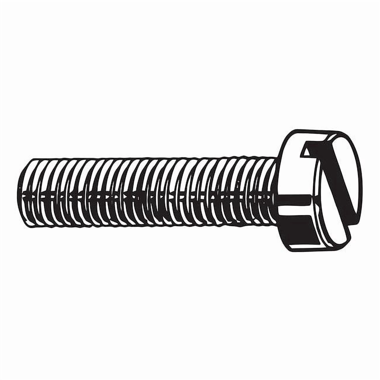 M5-0.80 x 12 mm Slotted Cheese Machine Screw, Zinc Plated Steel, 100 PK