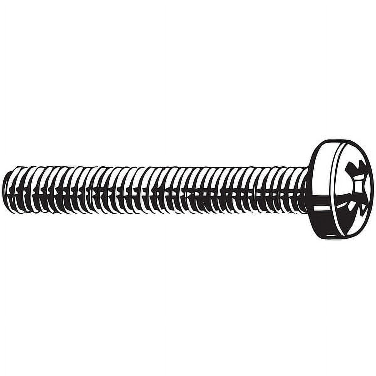 M5-0.80 x 25 mm Phillips Fillister Machine Screw, Zinc Plated Steel, 100 PK