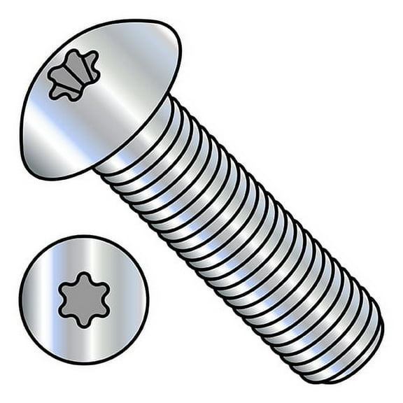 M5-0.8X12 ISO7380 Metric 6 Lobe Button Head Cap Screw Class 10.9 Zinc (Pack Qty 5,000) BC-MI512CTB10Z