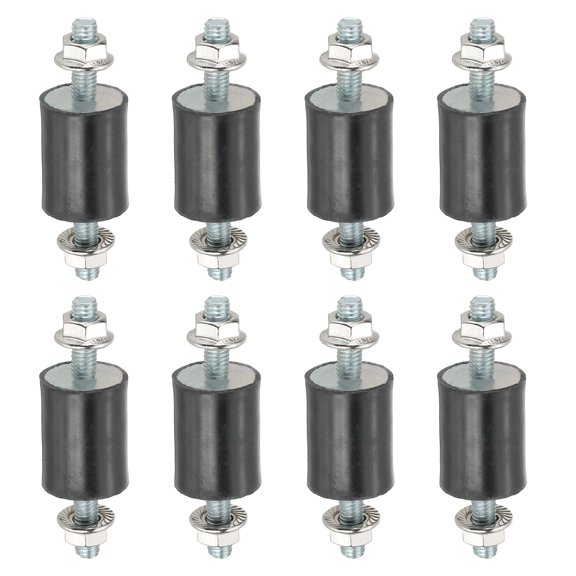 M5 20x20mm Rubber Isolator Mounts Shock Absorber Anti-Vibration Isolation Damping Mounts, 8 Pcs