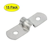 M5 304 Stainless Steel Two Hole Pipe Straps Tension Tube Clip Clamp 15pcs